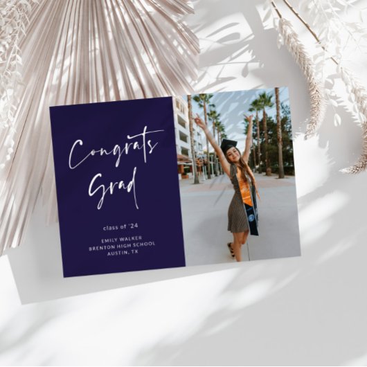 Announccard für handgeschriebene Skript-Abschluss Ankündigung