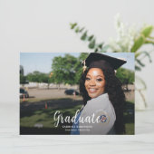 Announccard für Minimalistischen Abschluss mit zwe Ankündigung (Stehend Vorderseite)