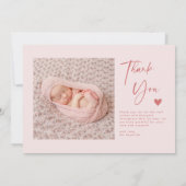 Announccard Rosa Arch Frame Birth Ankündigung (Rückseite)