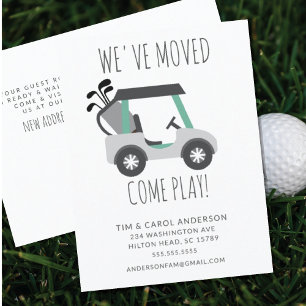 Announcement Card für Golf Cart Moving Ankündigungspostkarte