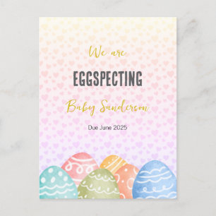 Announcement Card für Schwangerschaft, Augenschutz Ankündigungspostkarte