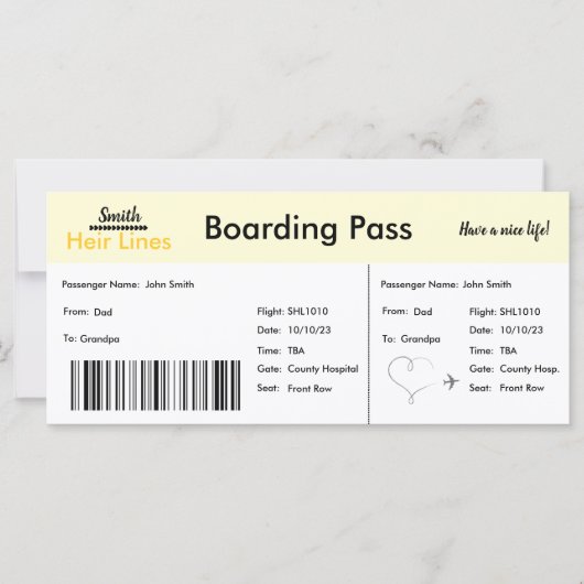 Announcement Card für verdeckte Schwangerschaft (G (Vorderseite)