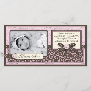 Announcement Card Teeny Toes PNK Ankündigung