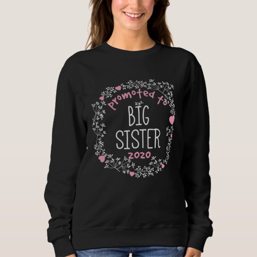 Announcement  Girl Promotes Big Sister 2020 Sweatshirt (Vorderseite)