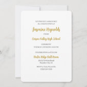 ANNOUNCEMENT-GRADUIERUNG Gold Leaf 3 Foto Einladung (Rückseite)