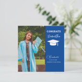 Announcement-Karte für Abschluss mit benutzerdefin (Stehend Vorderseite)