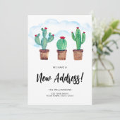 Announcement-Karte für botanische neue Adresse Ankündigung (Stehend Vorderseite)