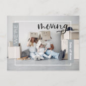 Announcement-Karte für das Verschieben eines benut Postkarte (Vorderseite)