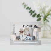 Announcement-Karte für das Verschieben eines benut Postkarte (Stehend Vorderseite)