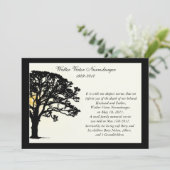 Announcement-Karte für den Sonnenuntergang Ankündigung (Stehend Vorderseite)