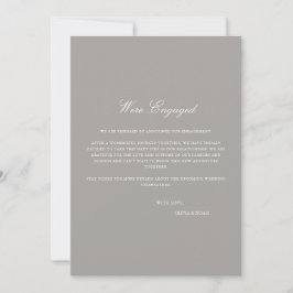 Announcement-Karte für die Verlobung Script White Ankündigung