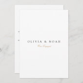 Announcement-Karte für elegante Script-Verlobung Ankündigung (Vorne/Hinten)