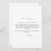 Announcement-Karte für elegante Script-Verlobung Ankündigung (Vorne/Hinten)