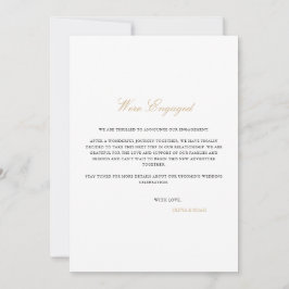 Announcement-Karte für elegante Script-Verlobung Ankündigung