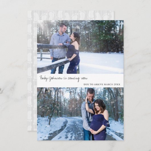 Announcement-Karte für neutrales Foto Ankündigung (Vorne/Hinten)