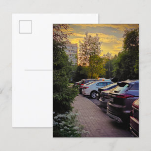 Announcement-Karte für Sonnenuntergang - Anpassbar Ankündigungspostkarte