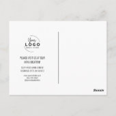 Announcement-Karte für Unternehmenssendungen Postkarte (Rückseite)