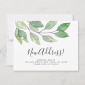 Announcement-Karte für Wasserfarben - Neue Adresse (Vorderseite)