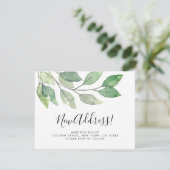 Announcement-Karte für Wasserfarben - Neue Adresse (Stehend Vorderseite)