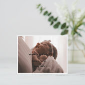 Announcement Photo Postcard Ankündigungspostkarte (Stehend Vorderseite)