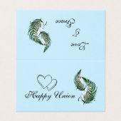Announcement Wedding Folded Card Fern New Zealand (Außenseite Aufgefaltet)