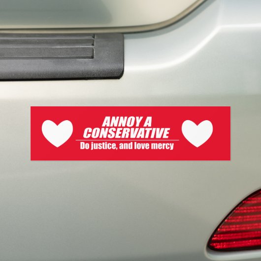 Annoy a Conservative - Gerechtigkeit Autoaufkleber (Auf Auto)