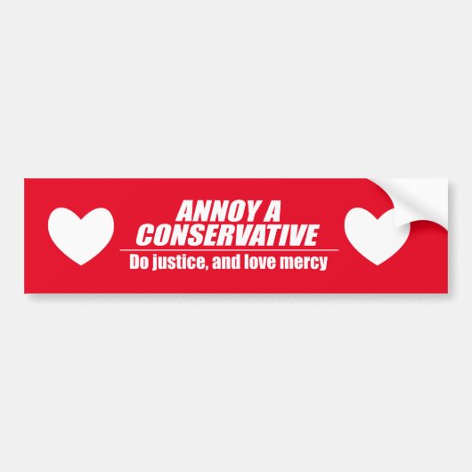 Annoy a Conservative - Gerechtigkeit Autoaufkleber (Vorne)
