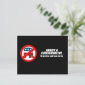 Annoy a Conservative - Gerechtigkeit Postkarte (Stehend Vorderseite)