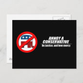 Annoy a Conservative - Gerechtigkeit Postkarte (Vorne/Hinten)