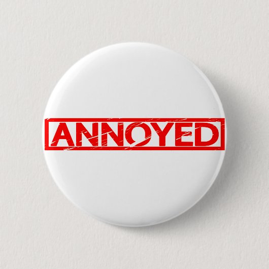 Annoyed Briefmarke Button (Vorderseite)