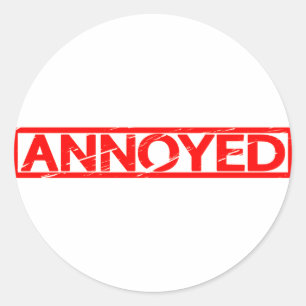 Annoyed Briefmarke Runder Aufkleber
