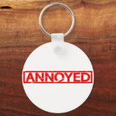 Annoyed Briefmarke Schlüsselanhänger (Rückseite)