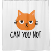 Annoyed Cat KANN SIE NICHT Funny Duschvorhang (Vorderseite)