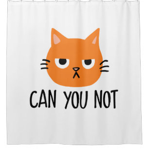 Annoyed Cat KANN SIE NICHT Funny Duschvorhang