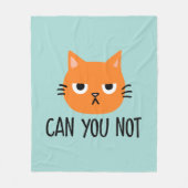 Annoyed Cat KANN SIE NICHT Funny Fleecedecke (Vorderseite)