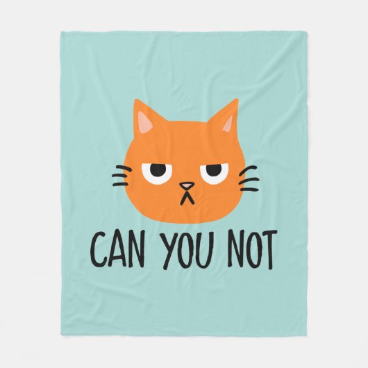 Annoyed Cat KANN SIE NICHT Funny Fleecedecke (Vorderseite)