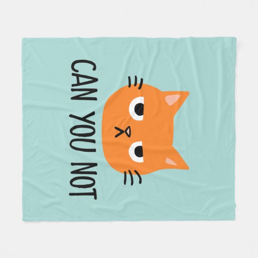 Annoyed Cat KANN SIE NICHT Funny Fleecedecke (Vorderseite (Horizontal))