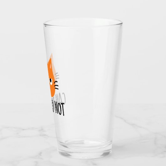 Annoyed Cat KANN SIE NICHT Funny Glas (Links)