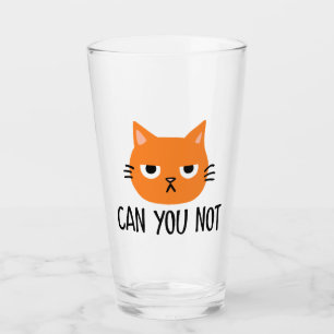 Annoyed Cat KANN SIE NICHT Funny Glas