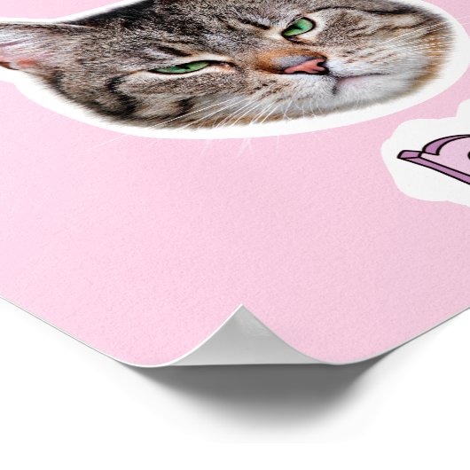 Annoyed Cat Poster (Ecke)