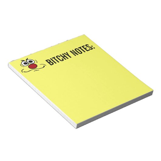 Annoyed Face Grumpey Notizblock (angewinkelt)