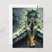 Annoyed Fairy Christmas Lights Postkarte (Vorne/Hinten)