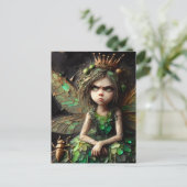 Annoyed Fairy Golden Insect Postkarte (Stehend Vorderseite)