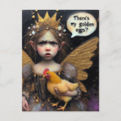 Annoyed Fairy mit Hen Postkarte (Vorderseite)