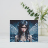 Annoyed Fairy Rainy Ocean Trip Postkarte (Stehend Vorderseite)