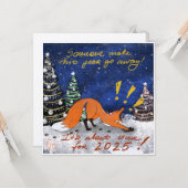 Annoyed Fox Xmas Card Karte (Vorderseite/Rückseite Beispiel)
