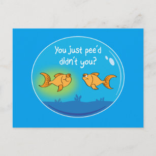 Annoyed Goldfish Postkarte