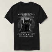 Annoyed Kitty Grouchy Ball Fur Moody Kitty Funn T-Shirt (Design vorne)