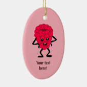 Annoyed Raspberry ist nicht beeindruckt - personal Keramik Ornament (Rechts)