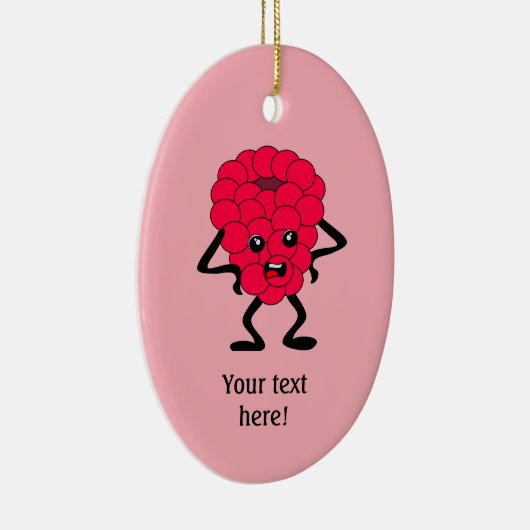 Annoyed Raspberry ist nicht beeindruckt - personal Keramik Ornament (Rechts)